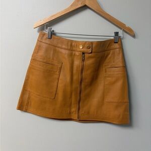 Free People Tan Mini Skirt